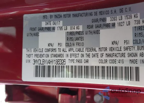 2017 Toyota Yaris Ia z USA, uszkodzony, nr VIN 3MYDLBYV4HY186326